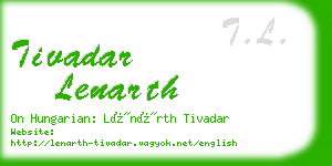 tivadar lenarth business card